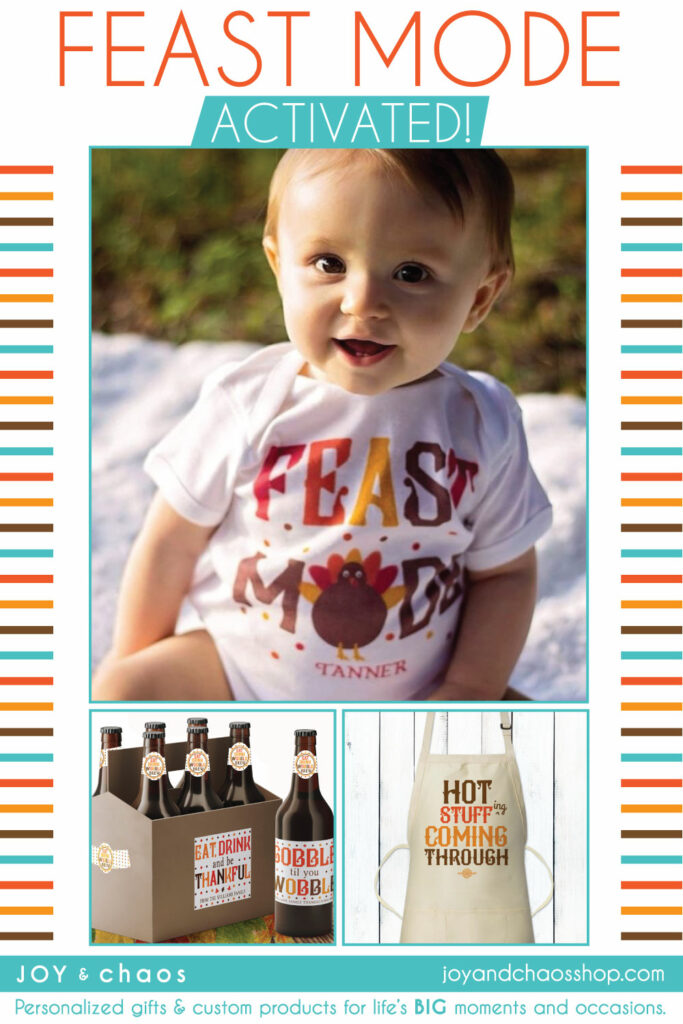 Personalized Thanksgiving Gifts for Baby, Party, Kitchen and Home Decor
