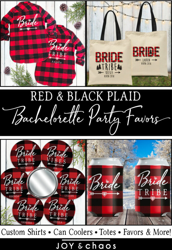 Custom Plaid Flannel Fling Bachelorette Party Favors